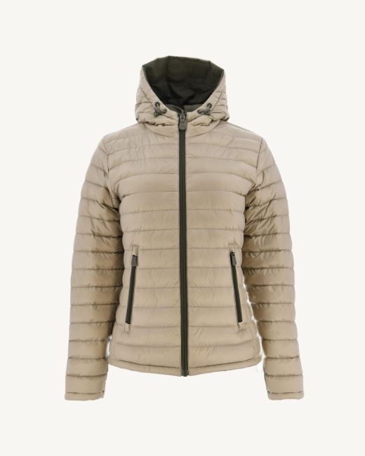 Reversible Down Jacket Army/Beige Vienna Jott
