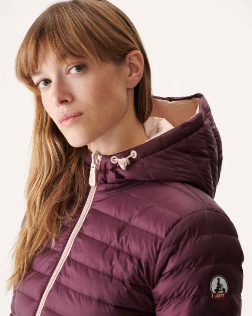 Reversible Light Down Jacket Rose Pale/Aubergine Moscou Jott