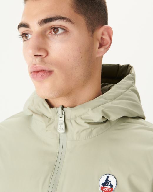 Sauge/Army Reversible Hooded Puffer Jacket Bergen Jott