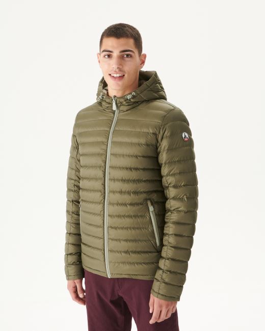 Sauge/Army Reversible Hooded Puffer Jacket Bergen Jott