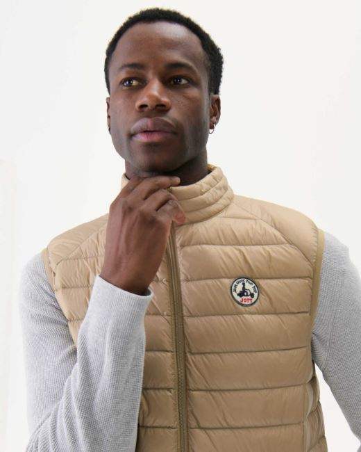 Sleeveless Down Jacket Beige Tom Jott