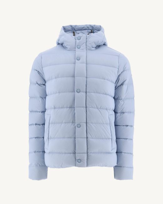Soft Blue Jorge Hooded Puffer Jacket Jott