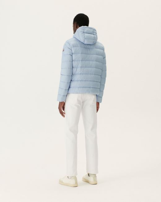 Soft Blue Jorge Hooded Puffer Jacket Jott