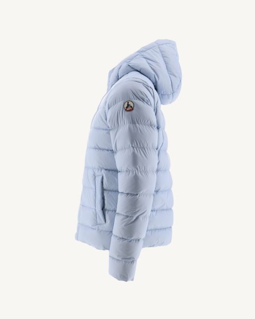 Soft Blue Jorge Hooded Puffer Jacket Jott