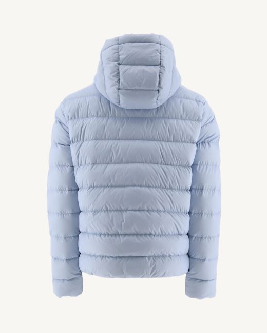 Soft Blue Jorge Hooded Puffer Jacket Jott
