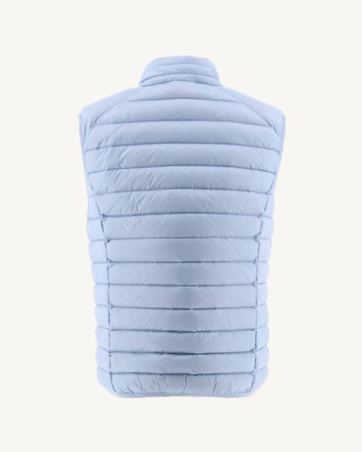 Soft Blue Sleevless Down Jacket Tom Jott