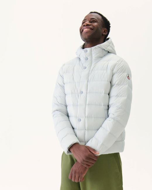 Soft Grey Jorge Hooded Puffer Jacket Jott