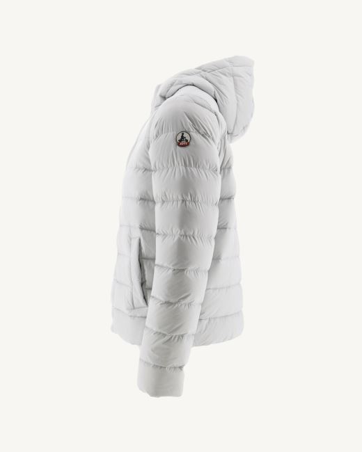 Soft Grey Jorge Hooded Puffer Jacket Jott