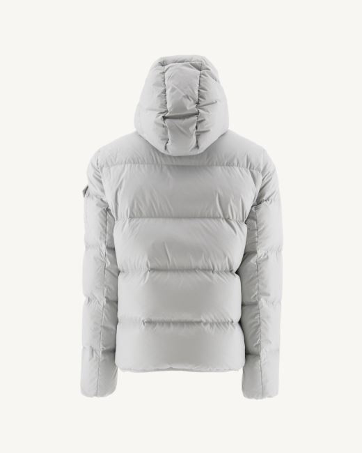 Soft Grey Toledo Extreme Cold Hooded Puffer Jacket Jott