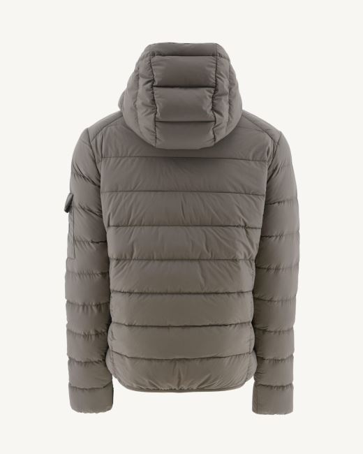 Taupe Extreme Cold Hooded Down Jacket Adrien Jott