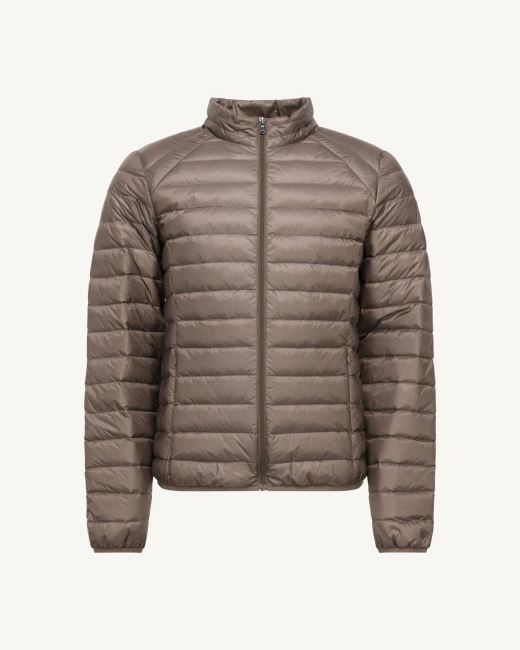 Taupe Lightweight Down Jacket Mat Jott