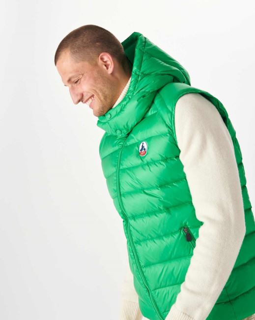 Vert Extreme Cold Sleevless Down Jacket Silver Jott