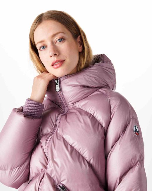Violet Extreme Cold Hooded Puffer Jacket Stellar Jott