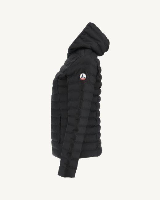 Warm Noir Hooded Down Jacket Cloe Jott