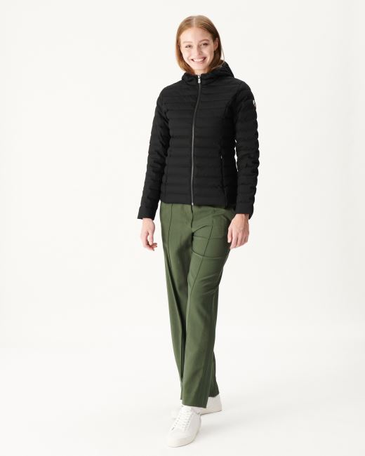 Warm Noir Hooded Down Jacket Cloe Jott