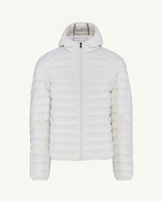 Lightweight Hooded Down Jacket Blanc Nico Jott