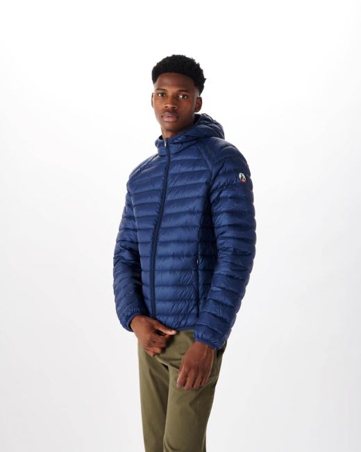 Jott Lightweight Hooded Down Jacket Blue Abysse Nico