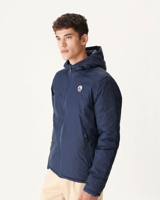 Jott Marine Reversible Hooded Puffer Jacket Bergen