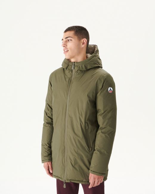 Jott Army/Beige Extreme Cold Reversible Hooded Down Jacket Toronto