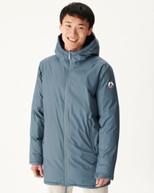 Blue/Marine Extreme Cold Reversible Hooded Down Jacket Toronto Jott