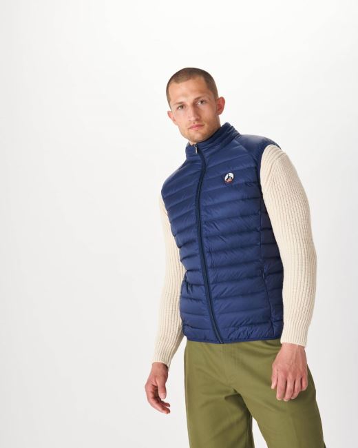 Sleeveless Down Jacket Blue Abysse Tom Jott
