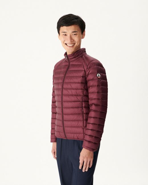 Lightweight Down Jacket Aubergine Mat Jott