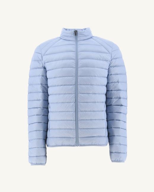 Soft Blue Lightweight Down Jacket Mat Jott