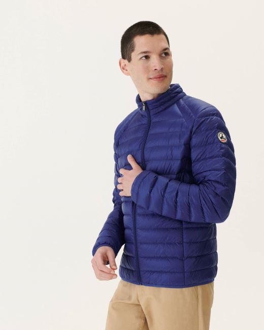 Lightweight Down Jacket Dark Denim Mat Jott