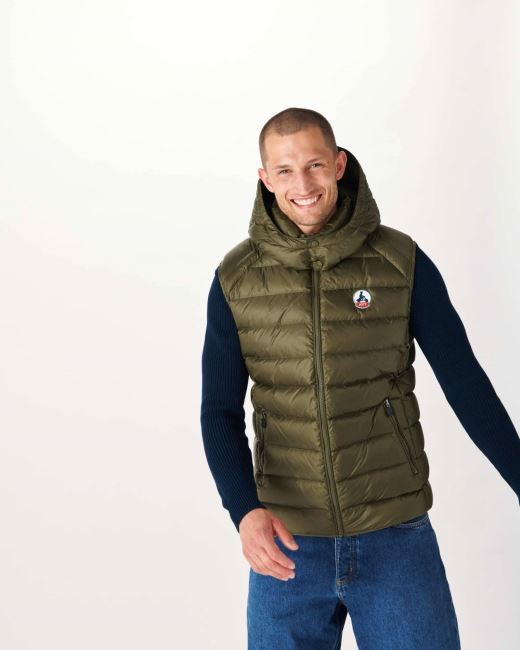 Army Extreme Cold Sleevless Down Jacket Silver Jott