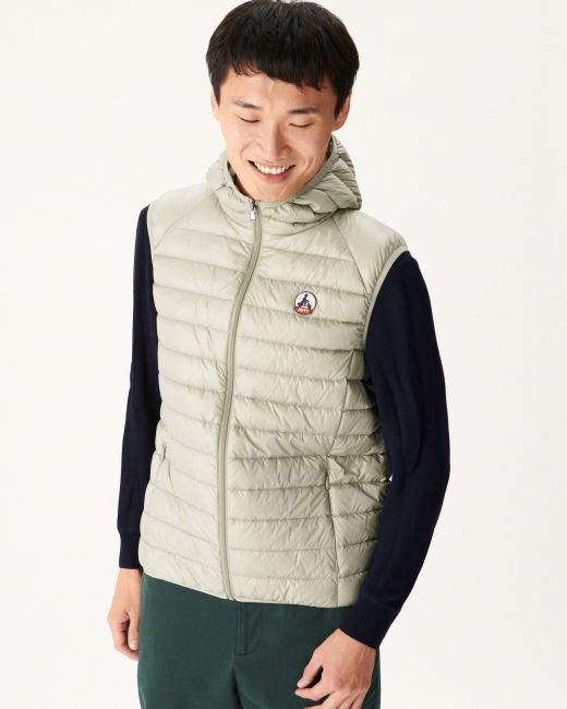 Hooded Sleeveless Down Jacket Sauge Pat Jott