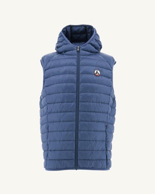 Jott Blue Jeans Hooded Sleeveless Down Jacket Pat
