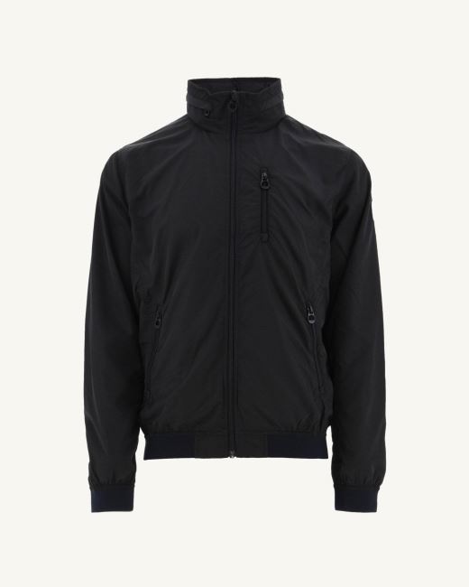 Black Oregon Jacket With Foldaway Hood Jott
