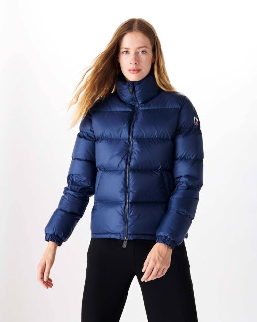 Jott Extreme Cold Quilted Down Jacket Blue Abysse Cardiff