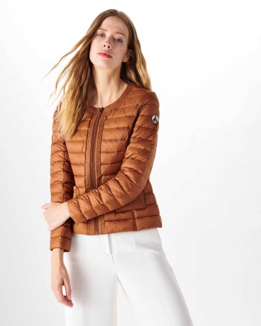 Lightweight Down Jacket Caramel Douda Jott