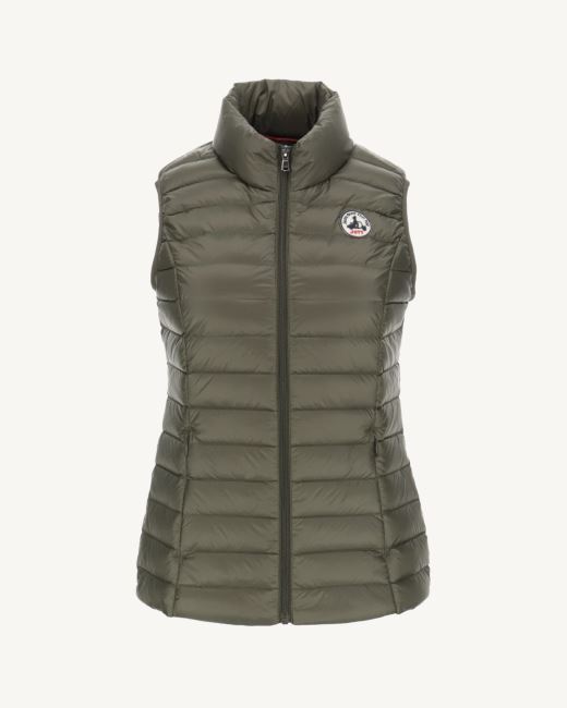 Jott Light Sleeveless Down Jacket Army Seda