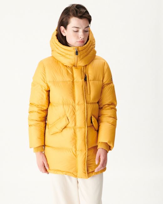 Jott Moutarde Extreme Cold Delhi Hooded Puffer Jacket
