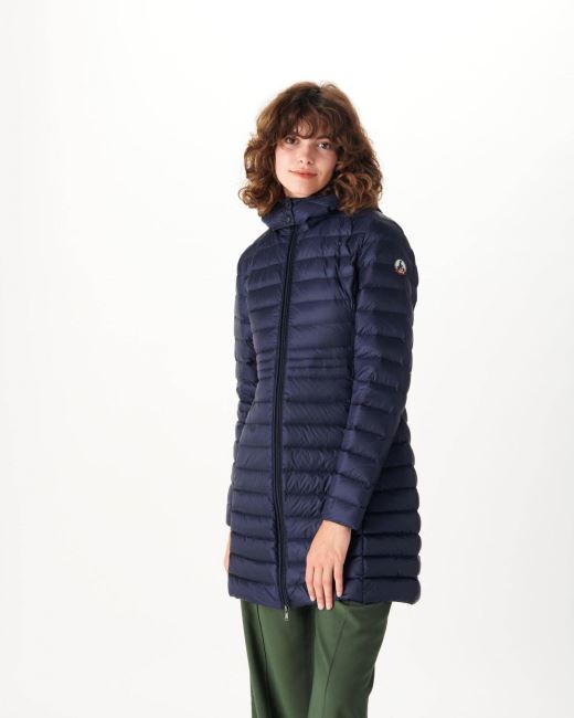 Long Hooded Down Jacket Marine Vero Jott