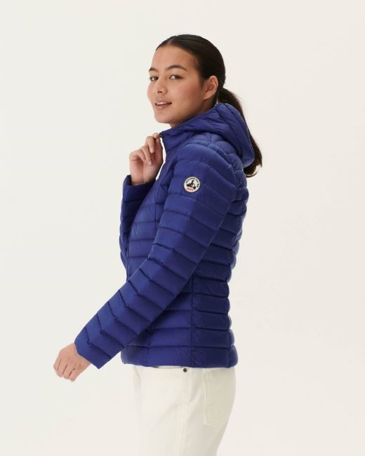 Jott Lightweight Hooded Down Jacket Dark Denim Cloe