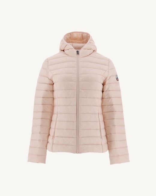 Lightweight Hooded Down Jacket Soft Pink Cloe Jott