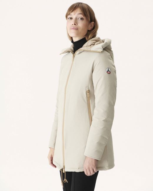 Jott Hooded Down Jacket Beige Siberie