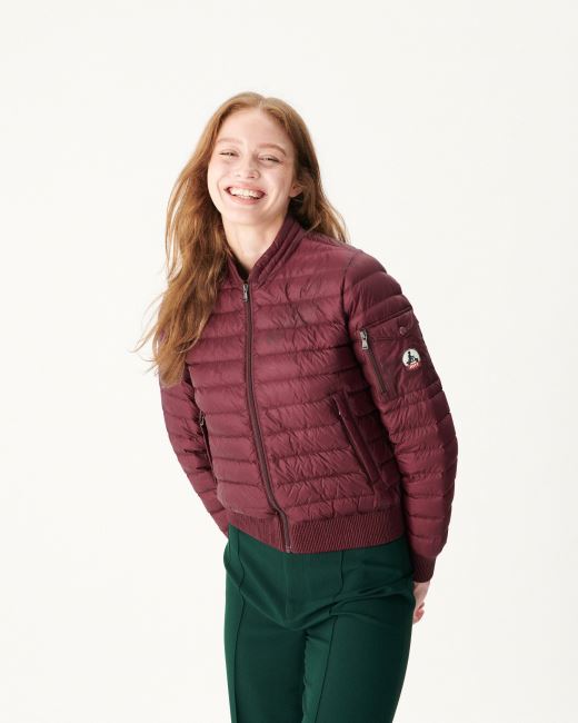 Lightweight Down Jacket Aubergine Emmy Jott