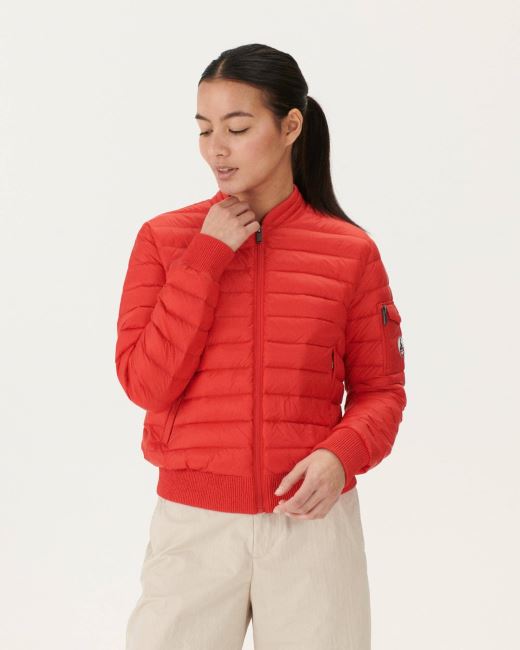 Lightweight Down Jacket Fire Red Emmy Jott