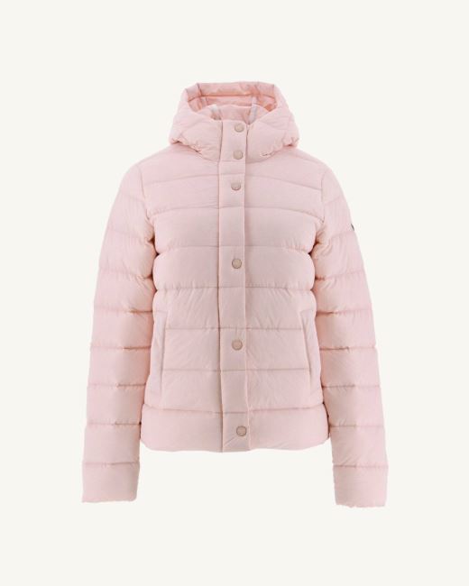 Jott Soft Pink Jane Straight Hooded Puffer Jacket