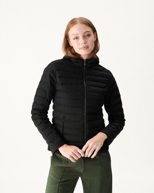 Warm Noir Hooded Down Jacket Cloe Jott