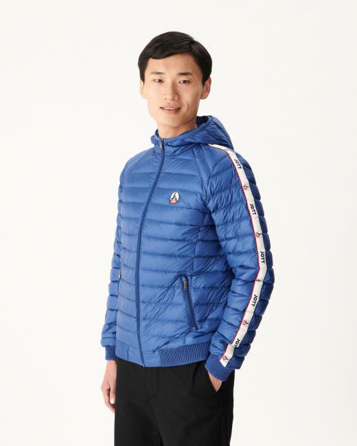 Jott Dark Denim Hooded Down Jacket Colin