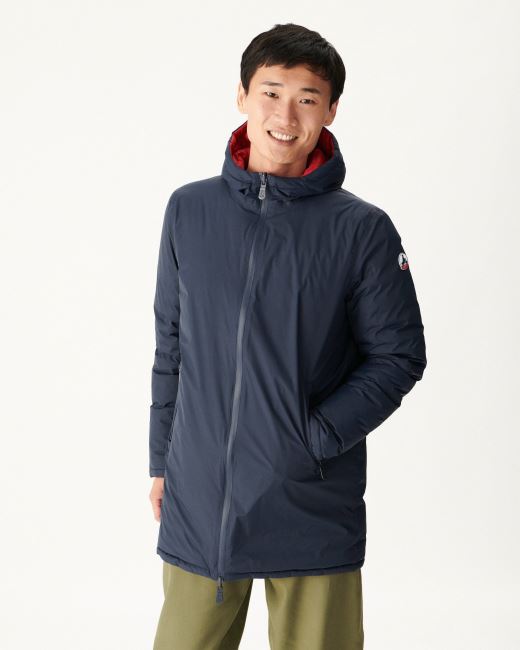 Jott Navy Blue/Red Reversible Light Puffer Jacket Amsterdam