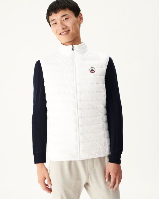 White Sleeveless Down Jacket Tom Jott