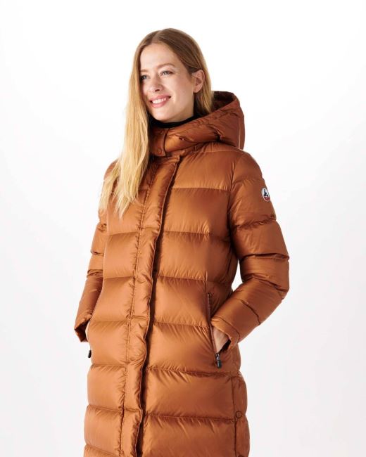 Long Hooded Down Jacket Toffee Karachi Jott