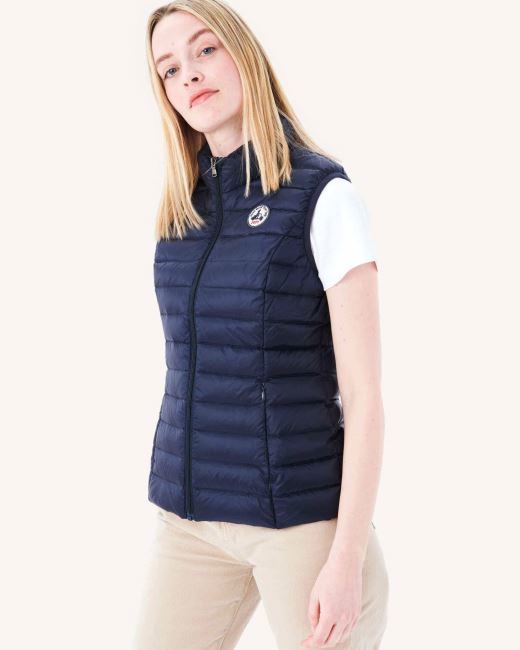 Light Sleeveless Down Jacket Navy Seda Jott