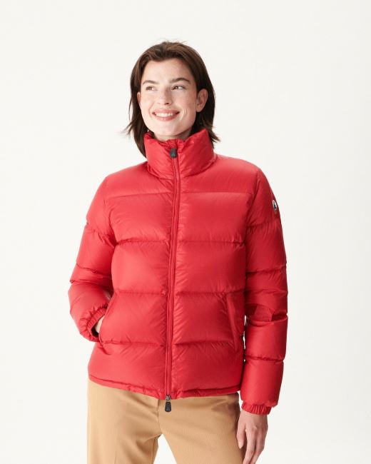 Jott Quilted Down Jacket Red Cardiff